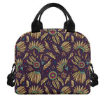 Tribal Native Indian Pattern Print Insulated Lunch Bag