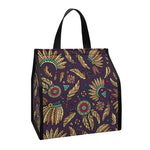 Tribal Native Indian Pattern Print Insulated Lunch Tote