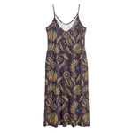 Tribal Native Indian Pattern Print Jersey Midi Cami Dress