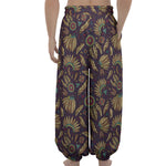Tribal Native Indian Pattern Print Lantern Pants