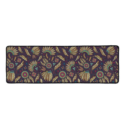 Tribal Native Indian Pattern Print Long Kitchen Mat