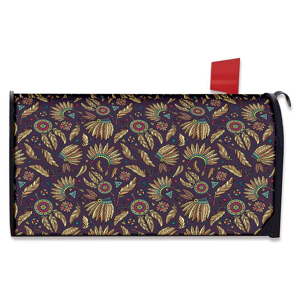Tribal Native Indian Pattern Print Mailbox Cover