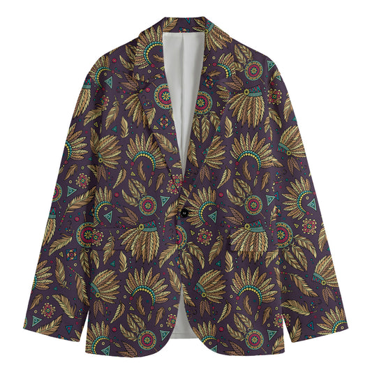 Tribal Native Indian Pattern Print Men's Blazer