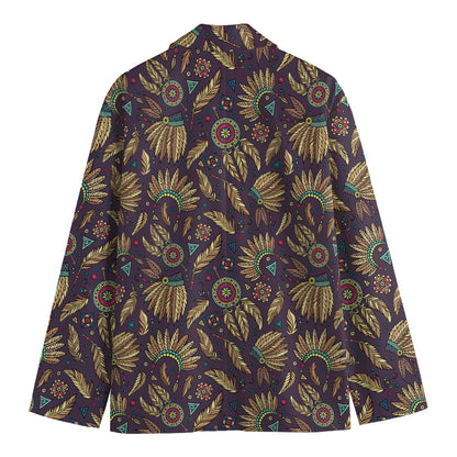 Tribal Native Indian Pattern Print Men's Blazer