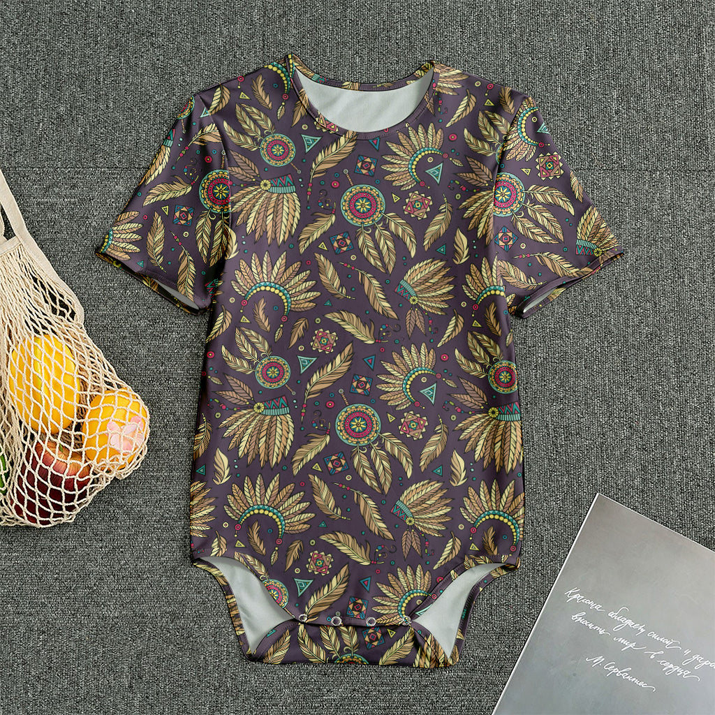 Tribal Native Indian Pattern Print Men's Bodysuit