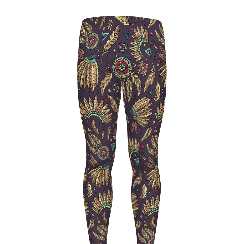 Tribal Native Indian Pattern Print Men's leggings
