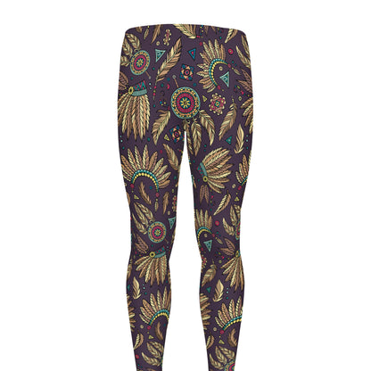 Tribal Native Indian Pattern Print Men's leggings