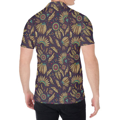 Tribal Native Indian Pattern Print Men's Shirt