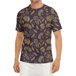 Tribal Native Indian Pattern Print Men's Short Sleeve Rash Guard