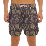 Tribal Native Indian Pattern Print Men's Split Running Shorts