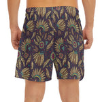 Tribal Native Indian Pattern Print Men's Split Running Shorts