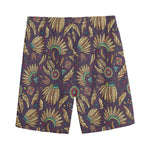 Tribal Native Indian Pattern Print Men's Sports Shorts