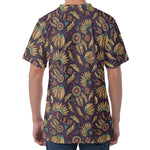 Tribal Native Indian Pattern Print Men's Velvet T-Shirt