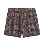 Tribal Native Indian Pattern Print Mesh Shorts
