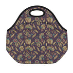 Tribal Native Indian Pattern Print Neoprene Lunch Bag