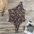 Tribal Native Indian Pattern Print One Shoulder Bodysuit