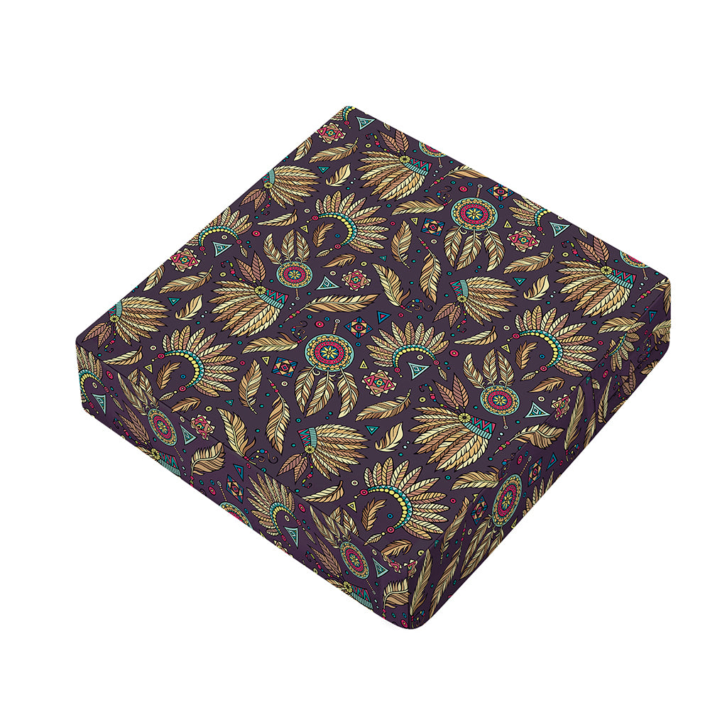 Tribal Native Indian Pattern Print Outdoor Seat Cushion Cover