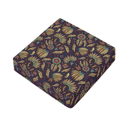 Tribal Native Indian Pattern Print Outdoor Seat Cushion Cover
