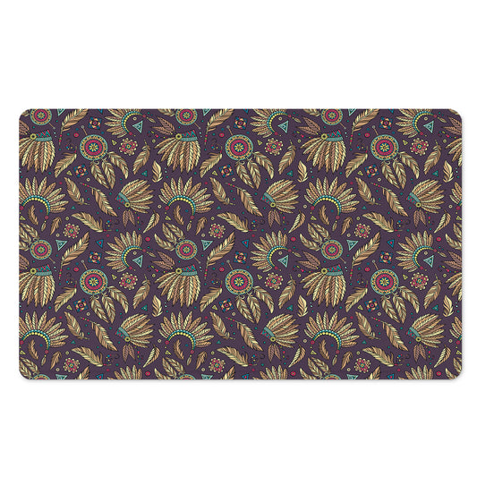 Tribal Native Indian Pattern Print Polyester Doormat