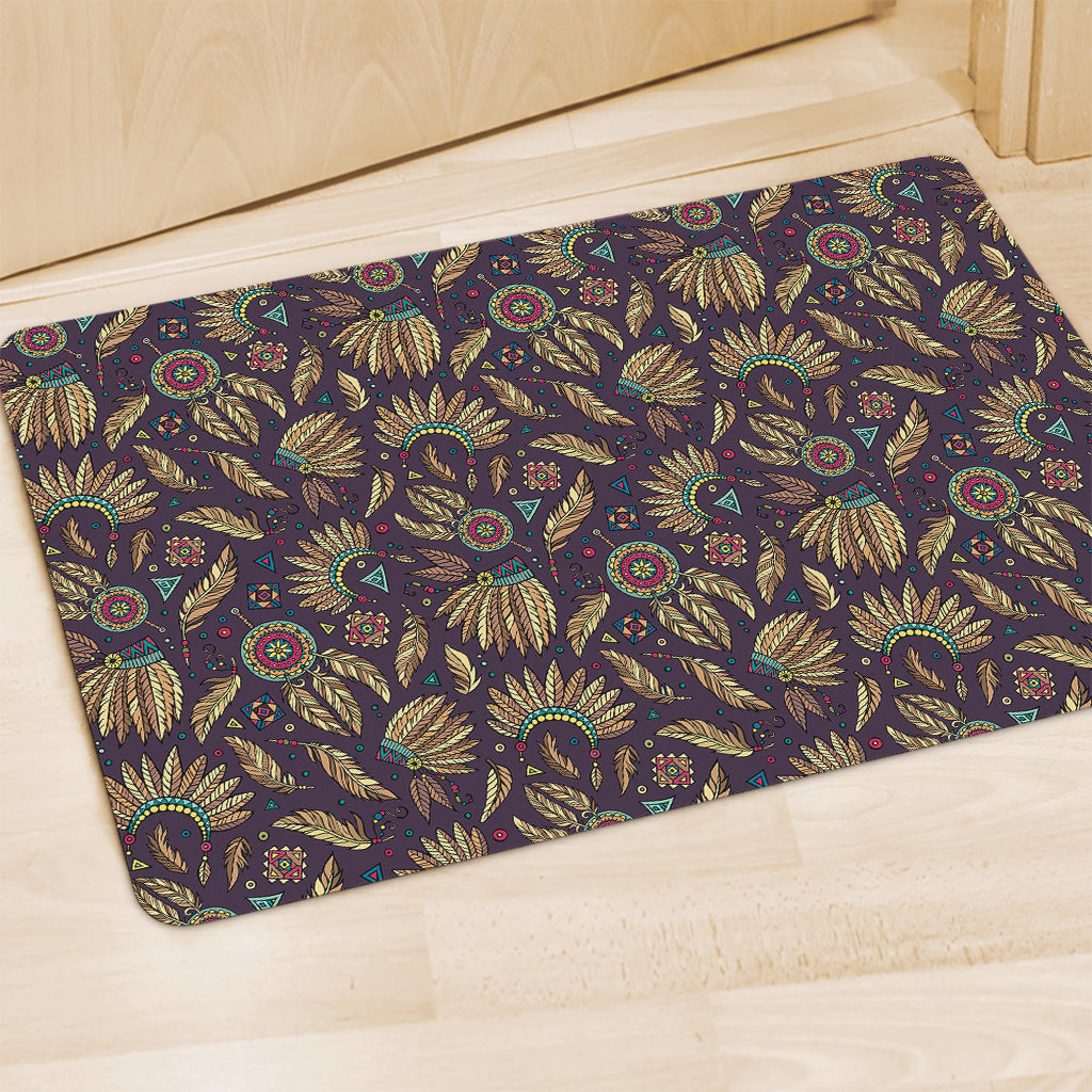 Tribal Native Indian Pattern Print Polyester Doormat