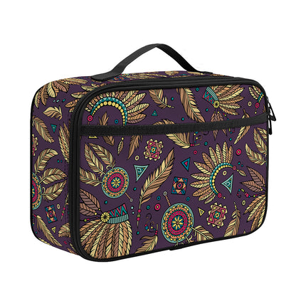 Tribal Native Indian Pattern Print Portable Lunch Bag
