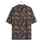 Tribal Native Indian Pattern Print Rayon Hawaiian Shirt