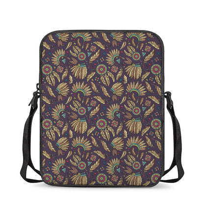 Tribal Native Indian Pattern Print Rectangular Crossbody Bag