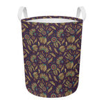Tribal Native Indian Pattern Print Round Laundry Basket