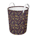 Tribal Native Indian Pattern Print Round Laundry Basket