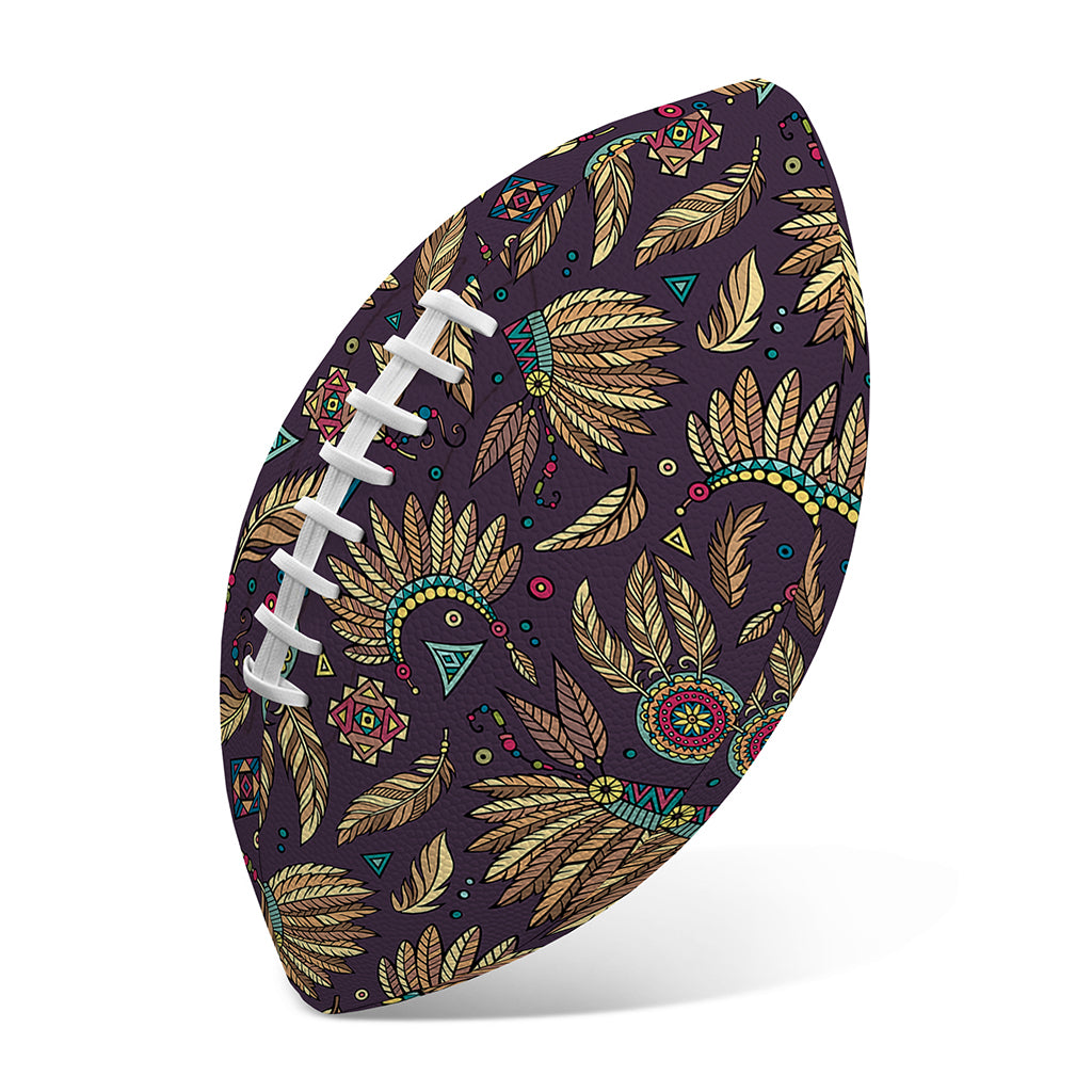 Tribal Native Indian Pattern Print Rugby Ball