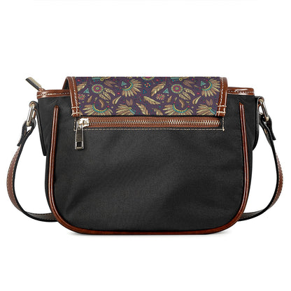 Tribal Native Indian Pattern Print Saddle Bag