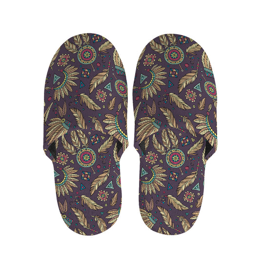 Tribal Native Indian Pattern Print Slippers
