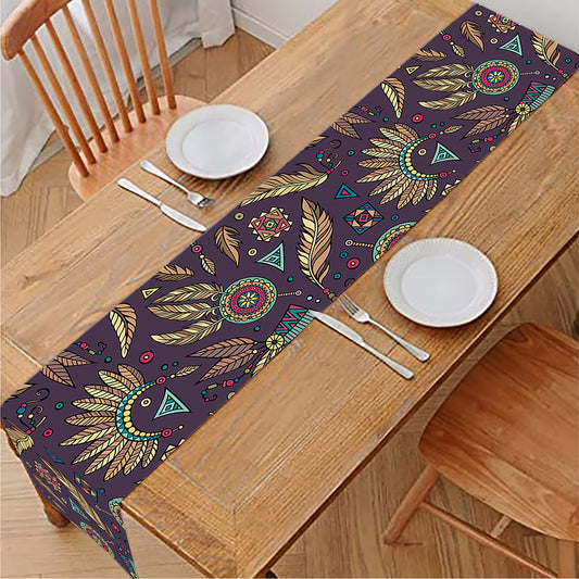 Tribal Native Indian Pattern Print Table Runner