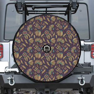 Tribal Native Indian Pattern Print Tire Cover With Camera Hole