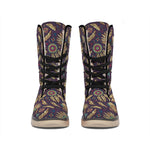 Tribal Native Indian Pattern Print Winter Boots