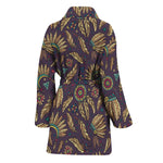Tribal Native Indian Pattern Print Women's Bathrobe