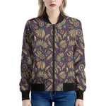 Tribal Native Indian Pattern Print Women's Bomber Jacket