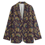 Tribal Native Indian Pattern Print Women's Cotton Blazer