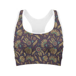Tribal Native Indian Pattern Print Women's Sports Bra