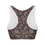 Tribal Native Indian Pattern Print Women's Sports Bra