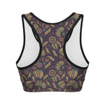 Tribal Native Indian Pattern Print Women's Sports Bra
