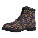 Tribal Native Indian Pattern Print Work Boots