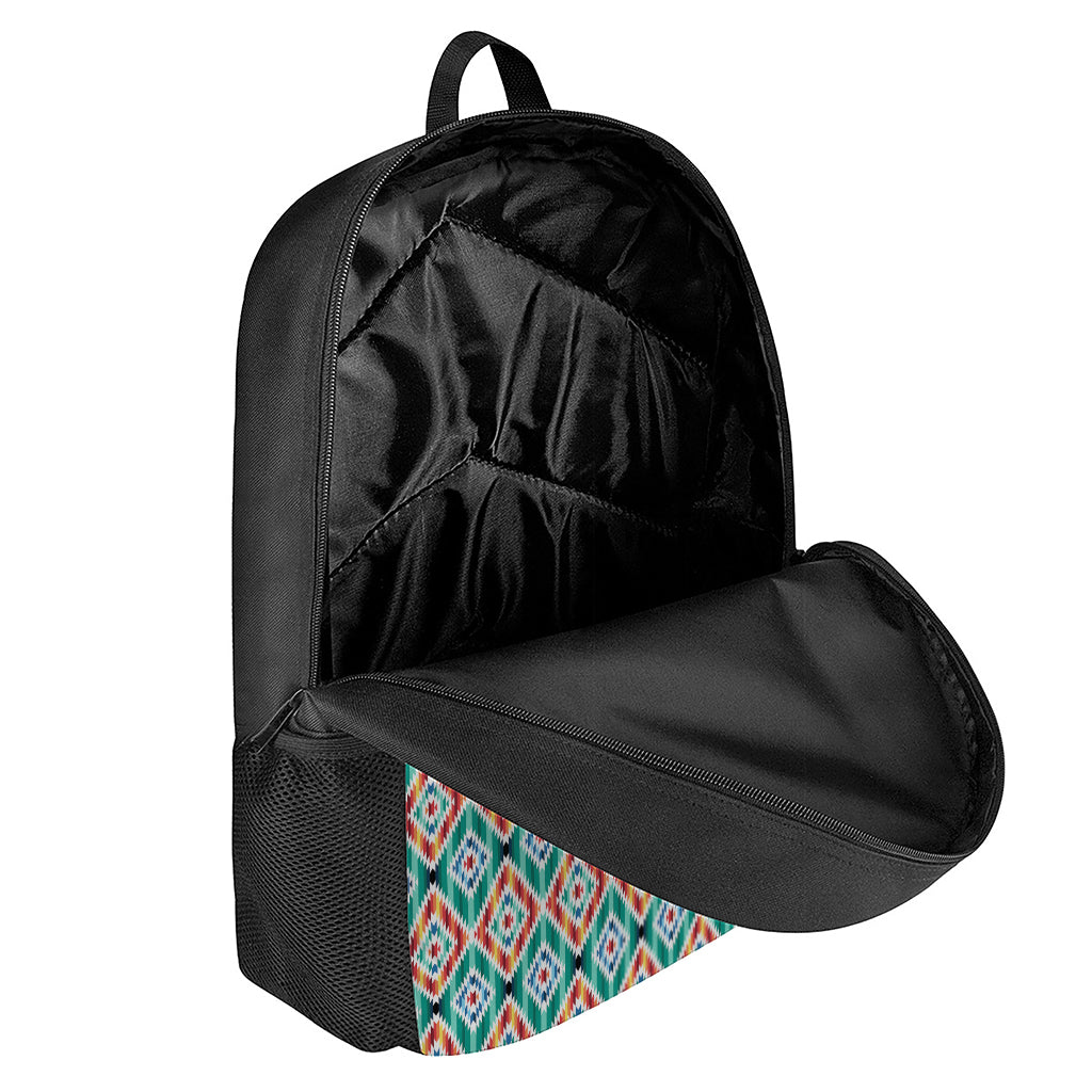 Tribal Navajo Pattern Print 17 Inch Backpack