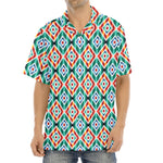 Tribal Navajo Pattern Print Aloha Shirt