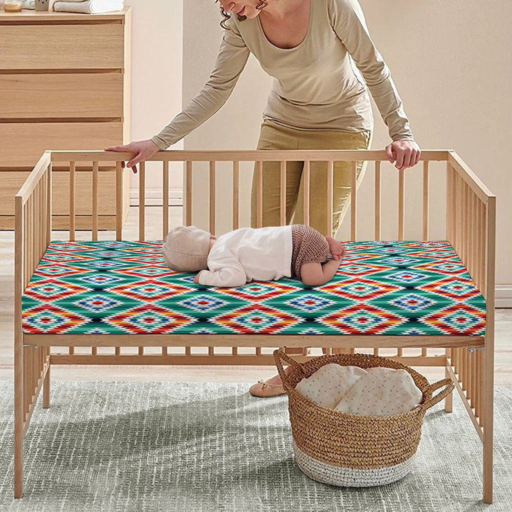 Tribal Navajo Pattern Print Baby Crib Sheet