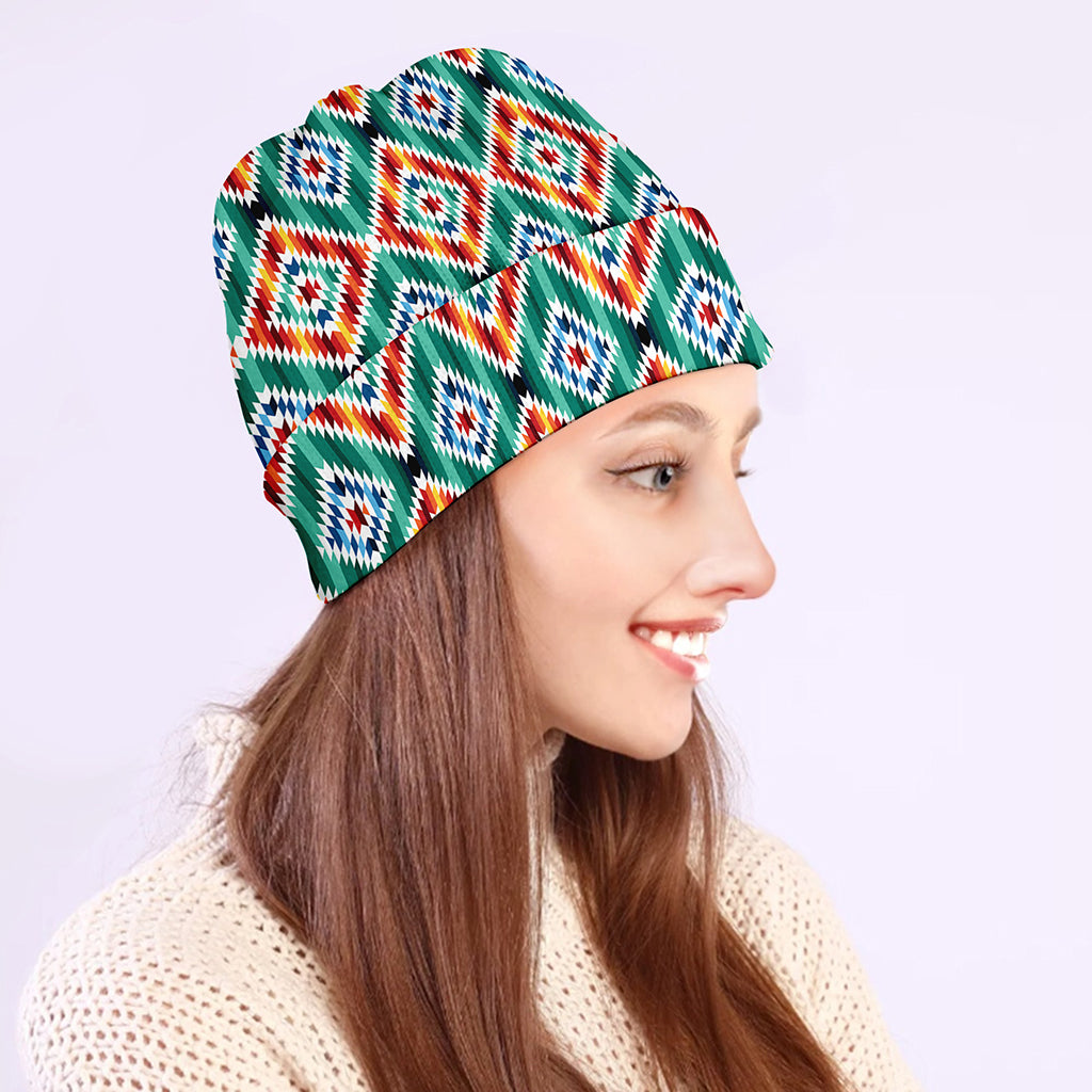 Tribal Navajo Pattern Print Beanie