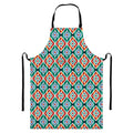 Tribal Navajo Pattern Print Bib Apron With Pocket