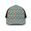 Tribal Navajo Pattern Print Black Mesh Trucker Hat