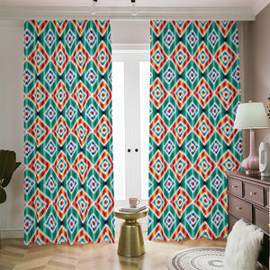 Tribal Navajo Pattern Print Blackout Pencil Pleat Curtains