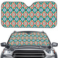 Tribal Navajo Pattern Print Car Windshield Sun Shade